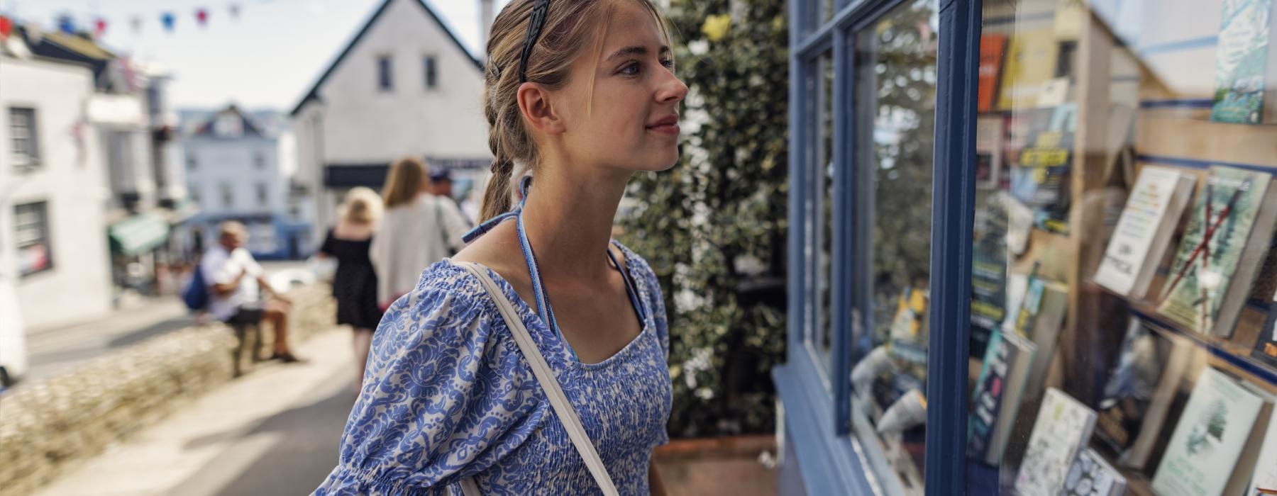 a person looking at a phone